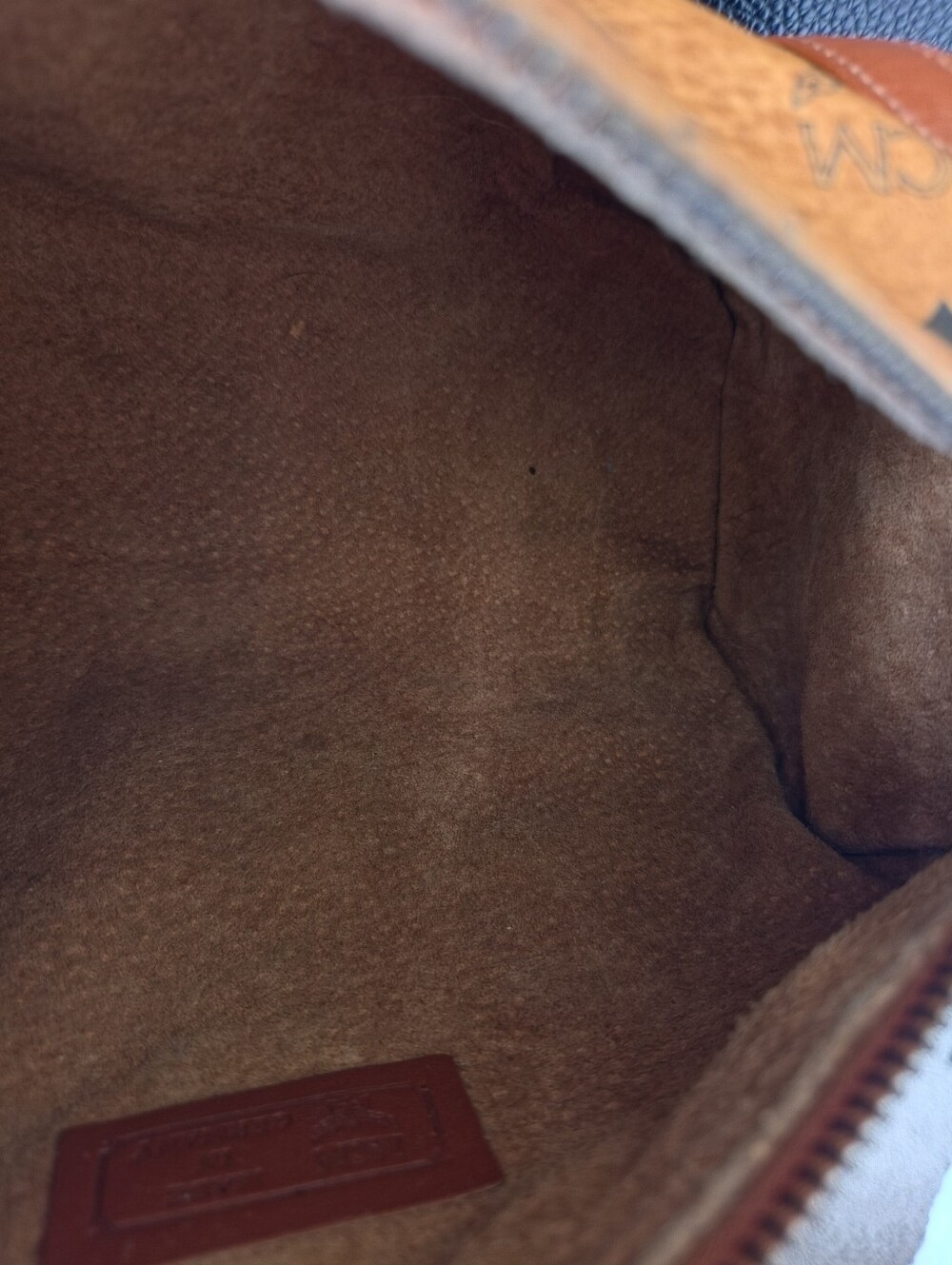 MCM Cognac Monogram Barrel Crossbody Bag - Picture 12 of 13